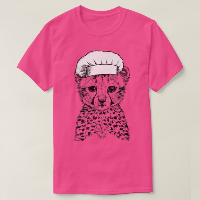 Camiseta Cheetah Safari Animal Chef Funny Cooking Cook Wild (Frente do Design)
