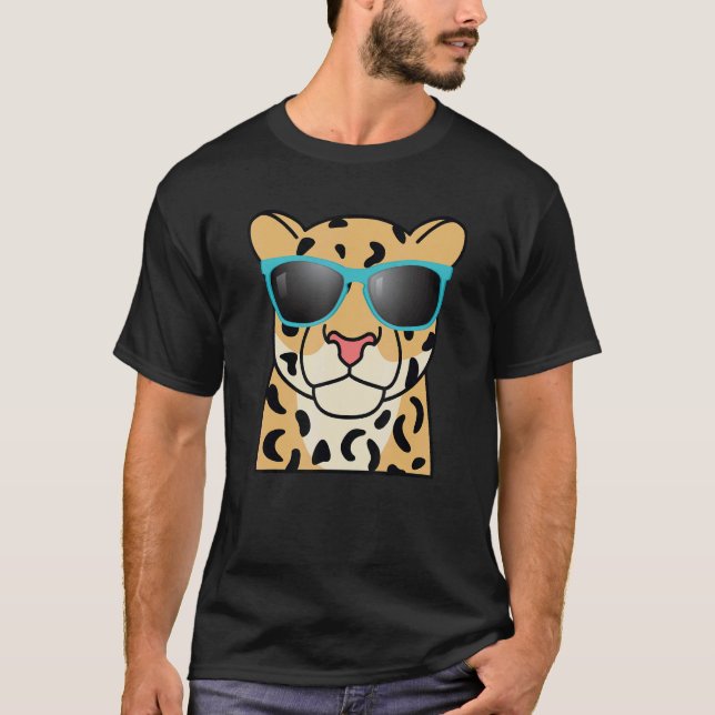 Camiseta Cheetah With Sunglasses Outfit Love Big Cat (Frente)