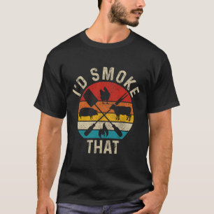 Camiseta Chef Açougueiro Churrasco Eu Fumaria Aquele Dia Do