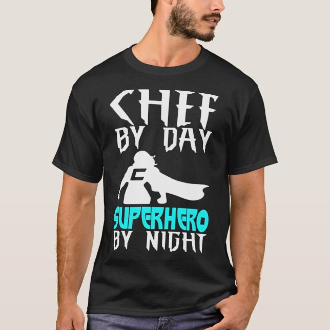 Camiseta Chef And donut party chef funny  (Frente)