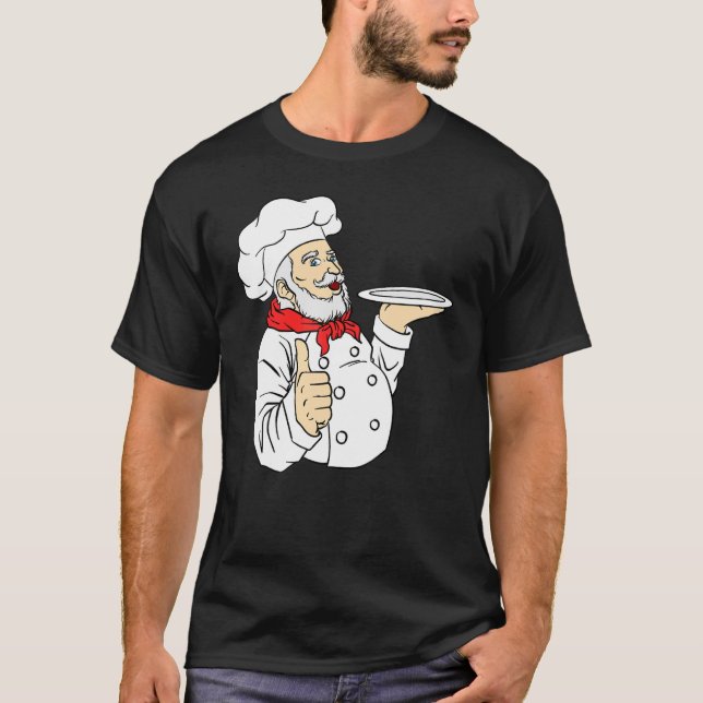 Camiseta Chef Apron Hat Cook Foodie Gourmet Connoisseur (Frente)