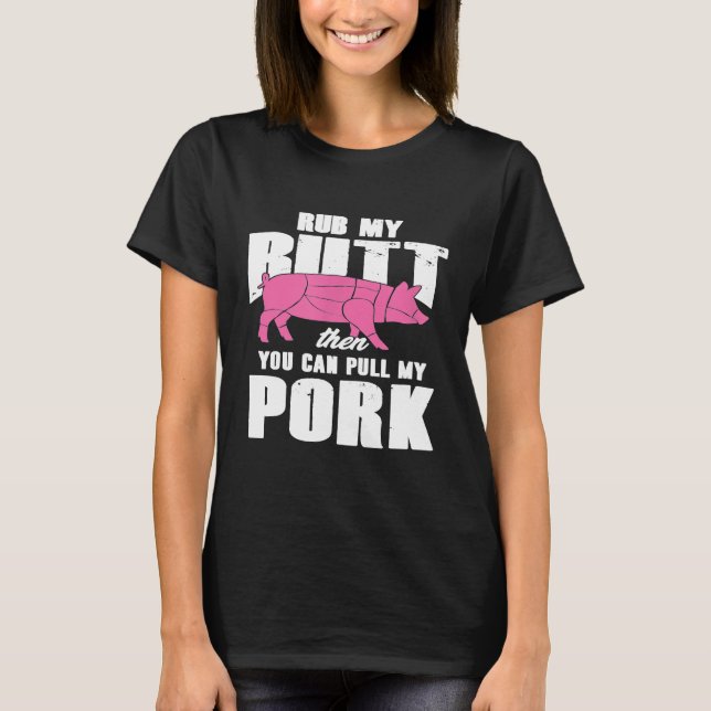 Camiseta Chef - Barbecue Pork Meat Master Smoker Comida Gif (Frente)