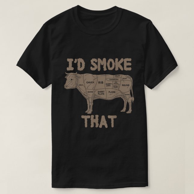 Camiseta Chef Butcher Cook Churrasco Eu Fumaria Aquele Cozi (Frente do Design)