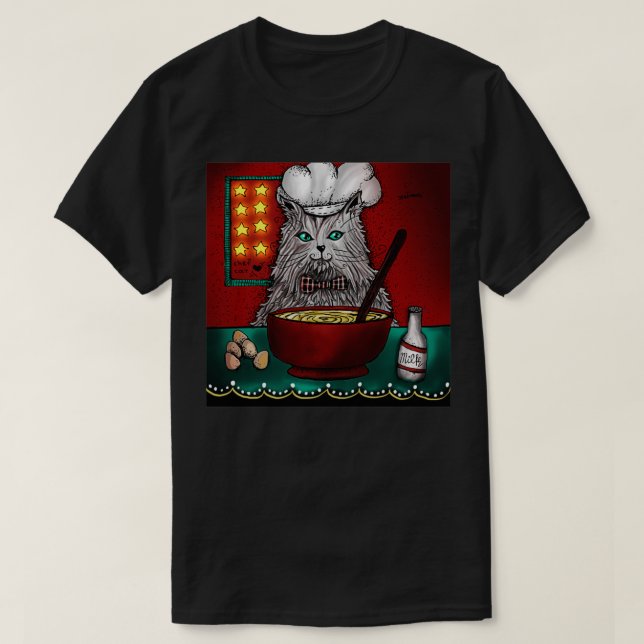 Camiseta Chef Cat (2) (Frente do Design)