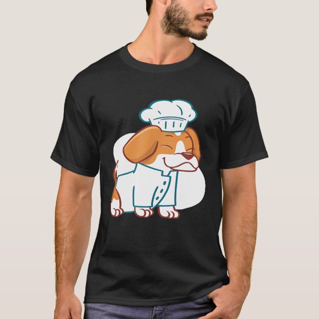 Camiseta Chef - Chef Beagle Dog Puppy Cook (Frente)