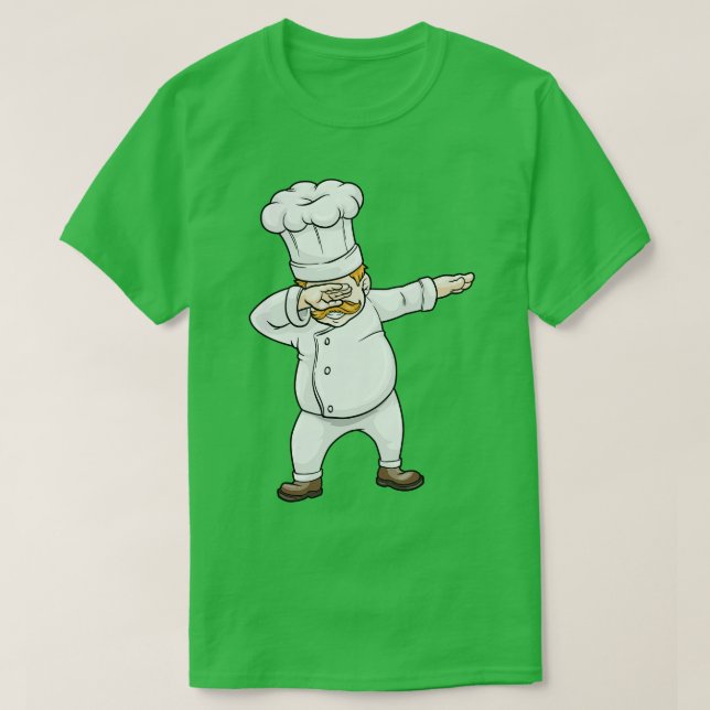 Camiseta Chef com chapéu de Chef no Hip Hop Dance Dab (Frente do Design)