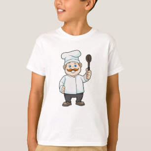 Camiseta Chef com chapéu e colher de sopa de chef