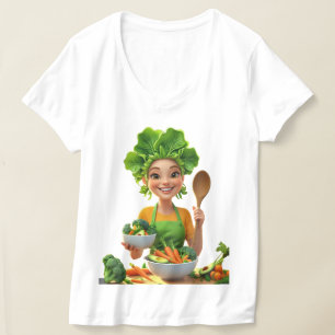 Camiseta Chef com Poder das Plantas – Cozinhando com Gentil