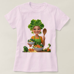 Camiseta Chef com Poder das Plantas – Cozinhando com Gentil