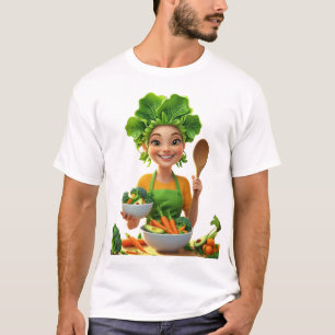 Camiseta Chef com Poder de Plantas – Cozinhando com Gentile