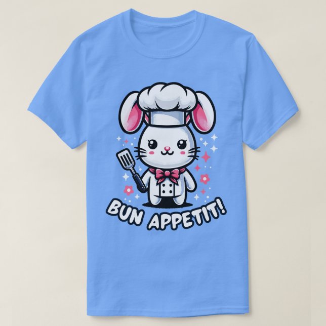 Camiseta Chef Cony Páscoa Day Funny Cozinhar Cook Kit (Frente do Design)