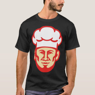 Camiseta Chef Cook Beard Toque Hábito Semelhante Aniversári
