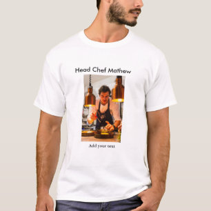 Camiseta Chef cozinheiro adiciona nome SMS homens padaria d