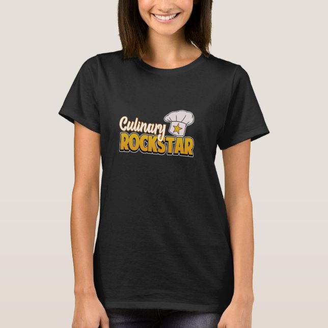 Camiseta Chef Culinário Rockstar (Frente)