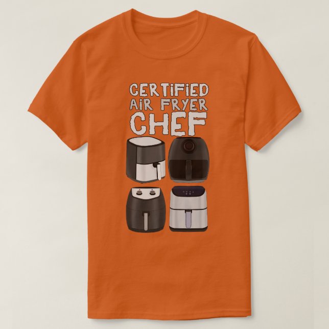 Camiseta Chef de Ar Fryer Certificado (Frente do Design)