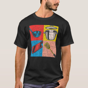 Camiseta Chef de Arte Pop do Cook Gourmet para o Hobby da R