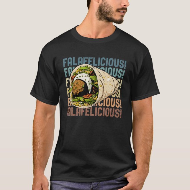 Camiseta Chef de Comida Falafelicioso de Esquadrão Hummus F (Frente)