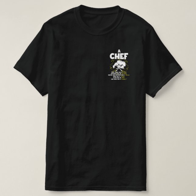 Camiseta Chef De Declaração Perfeito Para Qualquer Connoiss (Frente do Design)