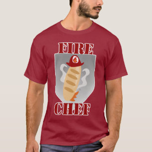 Camiseta Chef de Fogo Funny Cozinhar