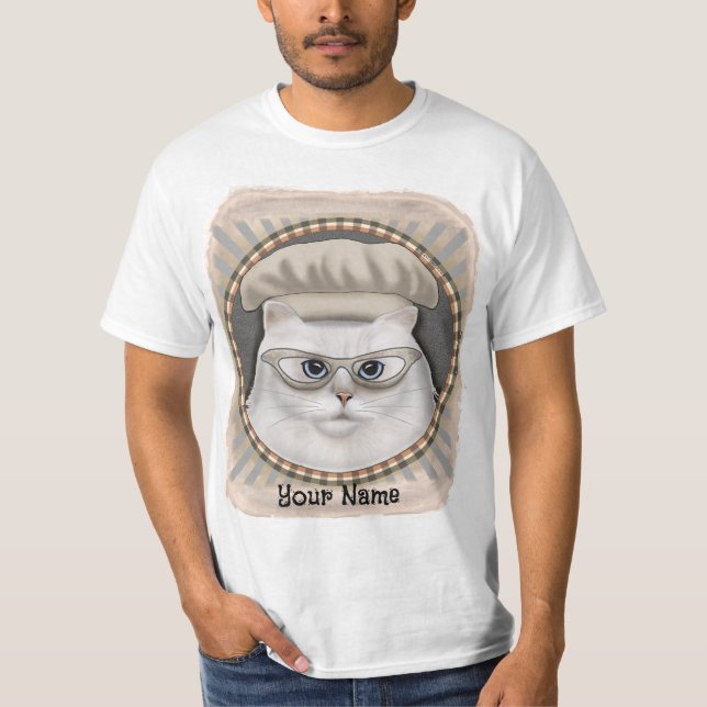 Camiseta Chef de Gato Persa (Frente)