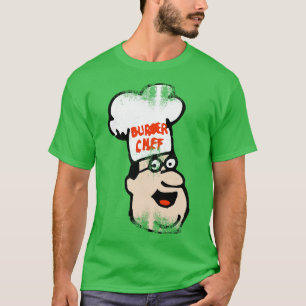 Camiseta Chef de Mascot, Chef de Chef de Burger Retro Dista