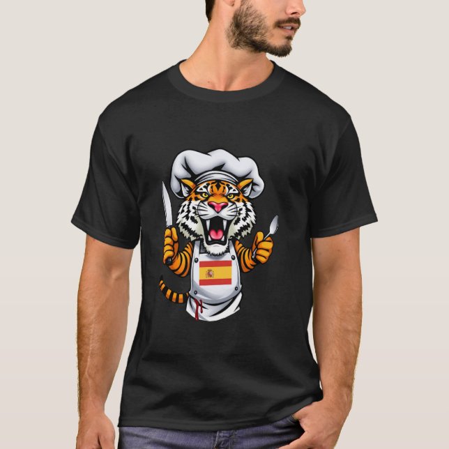 Camiseta Chef de Paella de Tigre (Frente)