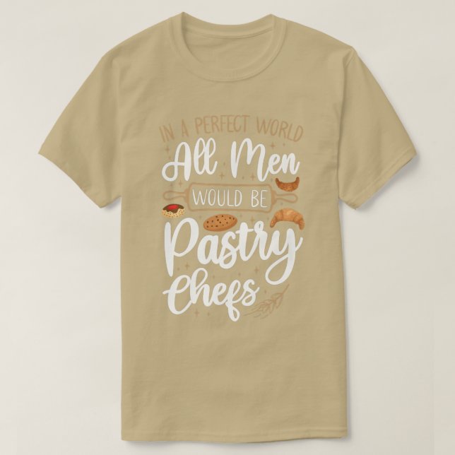 Camiseta Chef de pastelaria assar (Frente do Design)