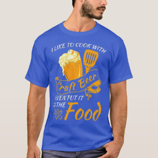 Camiseta Chef Engraçado e Cozinhar Slogan Artesanato Beer L