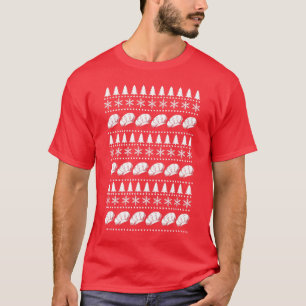 Camiseta Chef Engraçado Impressão de Salva de Natal Feia