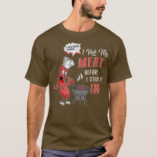 Camiseta Chef Eu Esfrego Meus Homens Engraçados Com Carne C