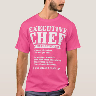 Camiseta Chef Executivo Definição Engraçado Chef Cozinhando