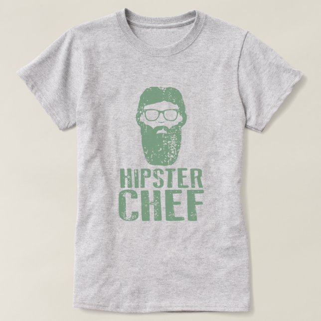 Camiseta Chef hipster feminino (Frente do Design)
