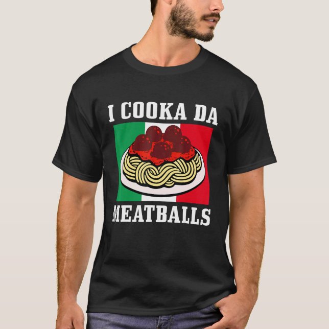 Camiseta Chef Italiano I Cooka Da Meatball Itália (Frente)