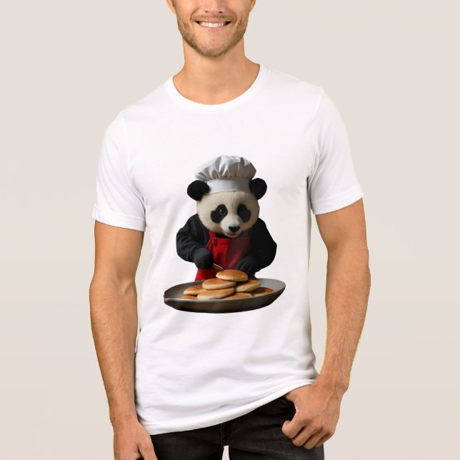 Camiseta Chef Kawaii Panda - Cute Tiny Panda Flipp (Frente)