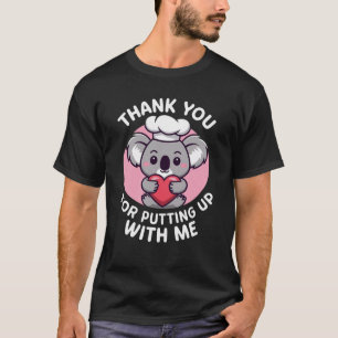 Camiseta Chef Koala Engraçado Obrigado Por Aturar Me