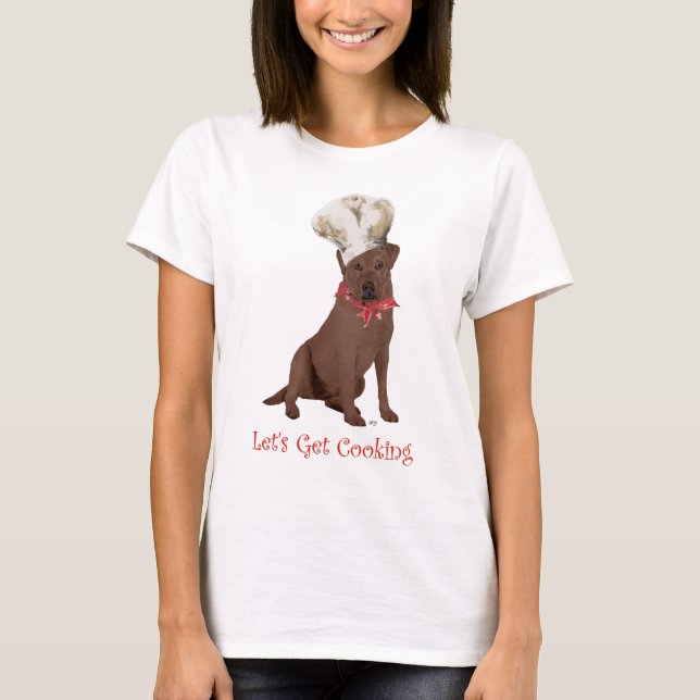Camiseta Chef Labrador Retriever Chocolate (Frente)