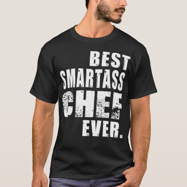 Camiseta Chef Melhor Smartass Chef zoo aniversariante dopa (Frente)