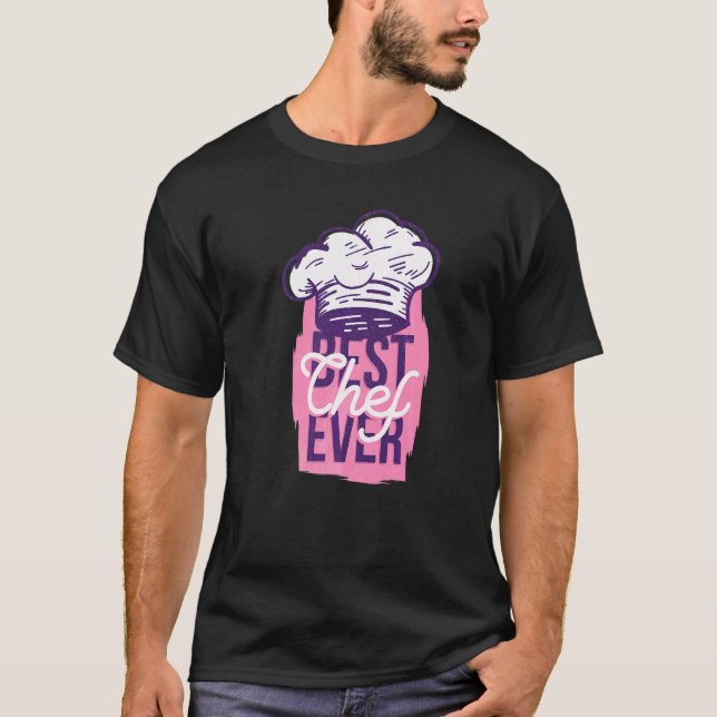 Camiseta Chef Men Mulheres Cozinham Pasteira Comida de Chef (Frente)