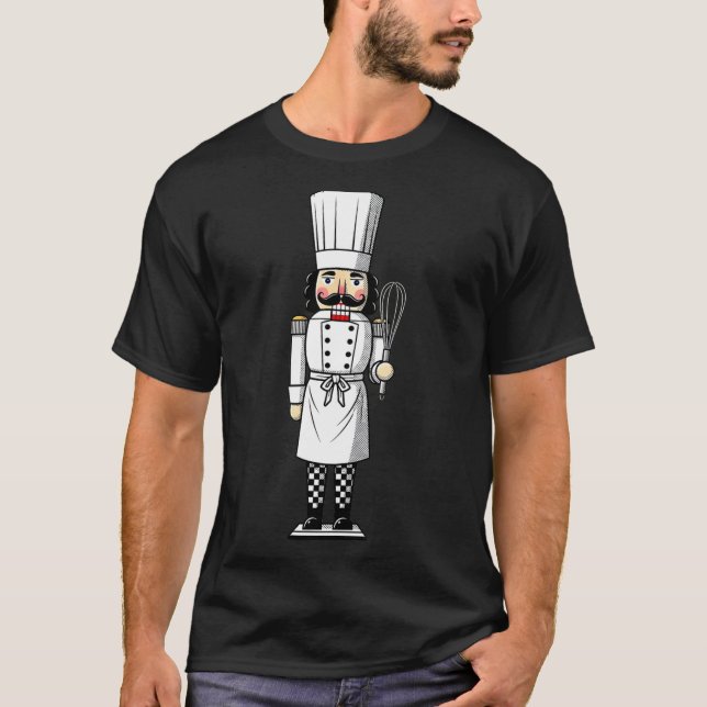 Camiseta Chef Nutcracker Cook Hat Xmas  (Frente)