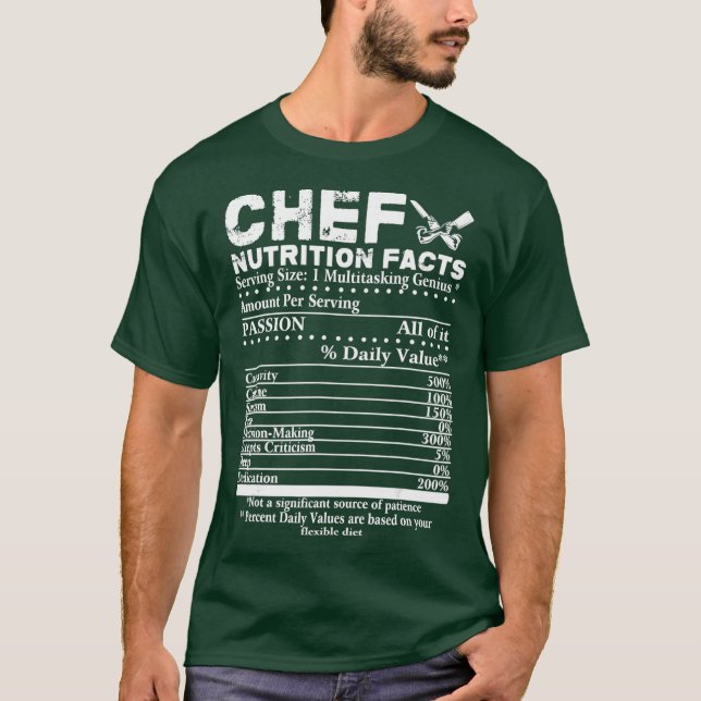 Camiseta Chef Nutrição Fata Legal Presente de Chef (Frente)