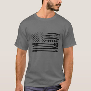 Camiseta Chef Patriótico do CHURRASCO do Grelle Americano