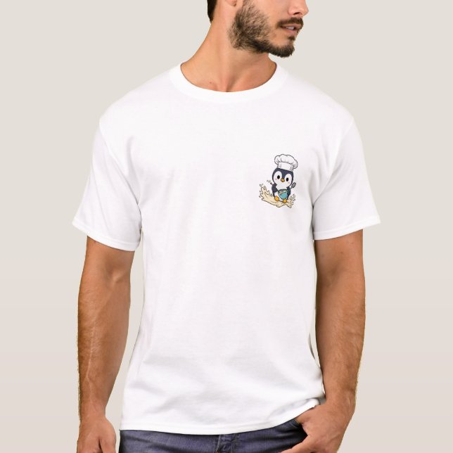Camiseta Chef Pinguim Splash (Frente)