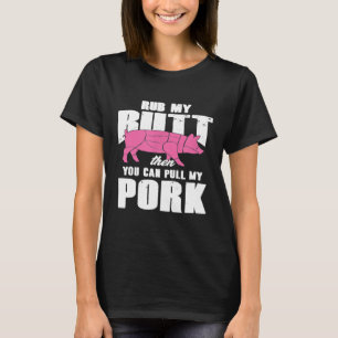Camiseta Chef - Presente de Comida de carne de porco churra