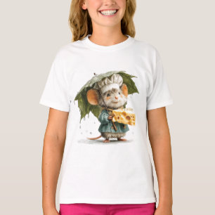 Camiseta Chef Rato na Chuva com Guarda-Chuva de Folha e Que
