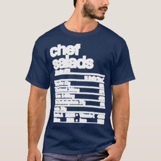 Camiseta Chef Salada Nutrição Fato Engraçado