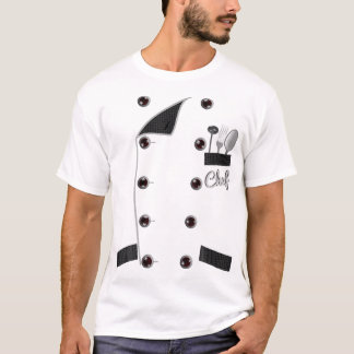 Camiseta Chef T Uniform Jaqueta Faux Funny Cook para Cozinh
