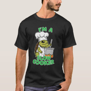 Camiseta Chef Tartaruga Piada de Pai Lento Cozinheiro