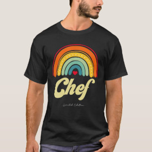 Camiseta CHEF Vintage Retro Funny Job Título Aniversário Co