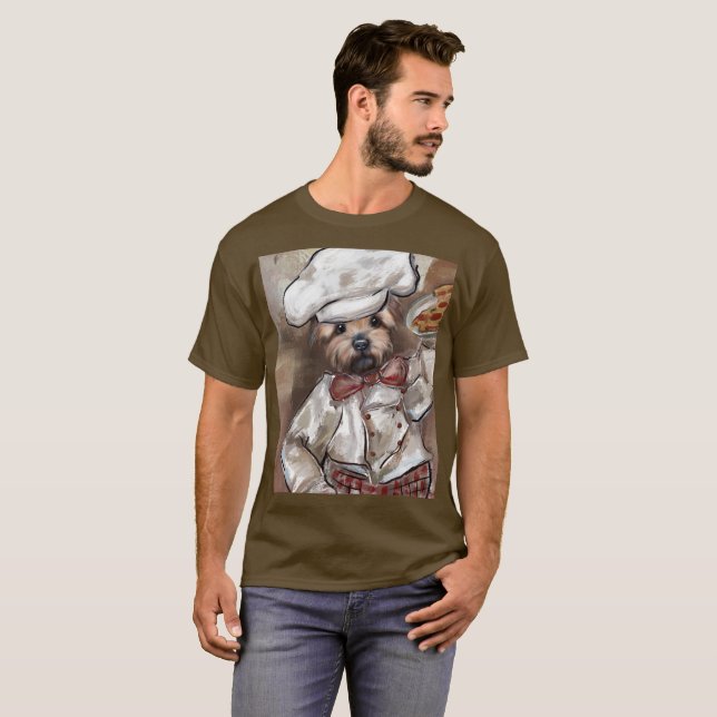 Camiseta Chef Yorkie (Frente Completa)