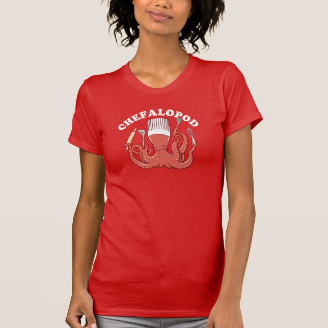 Camiseta Chefalopod | Octopus Chef Funny Pun (Frente)
